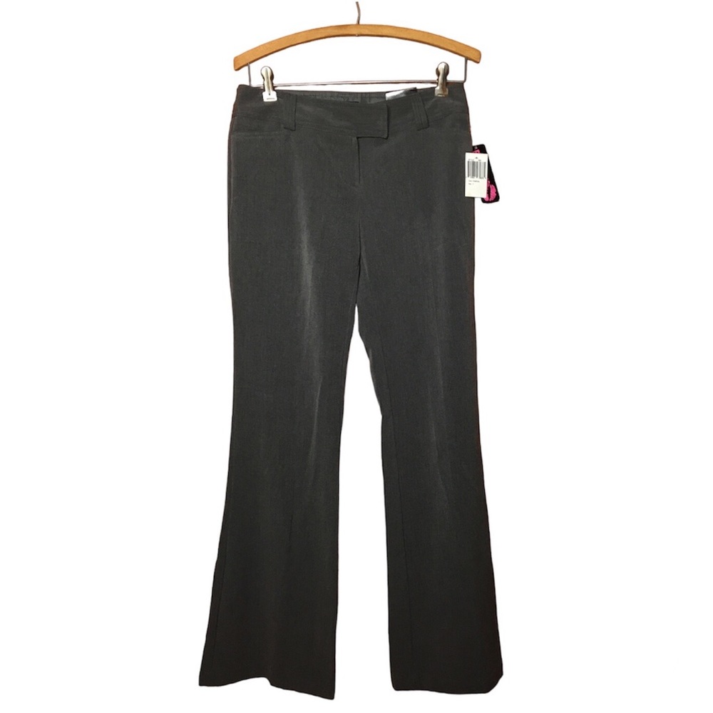Flirtatious Straight-Leg Dress Pants, Gray, 3